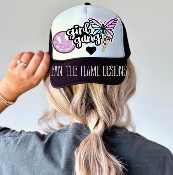 Girl Gang butterfly Trucker Hat