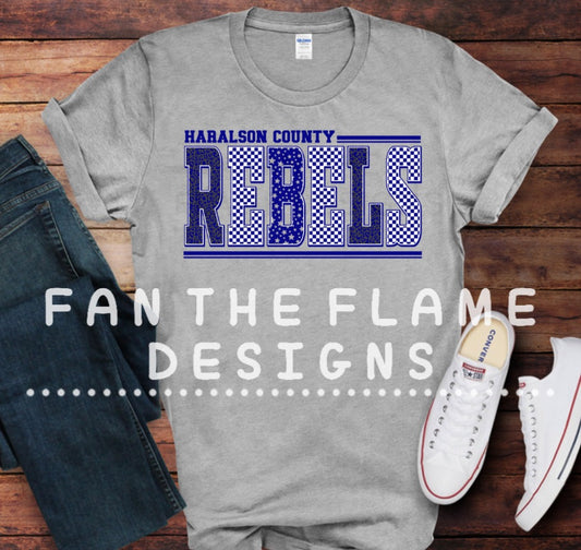 HC Rebels retro mascot Tee/Sweatshirt