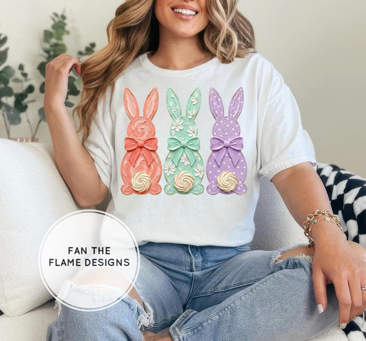 Brushstroke Bunny Trio Short/Long/Sweatshirt