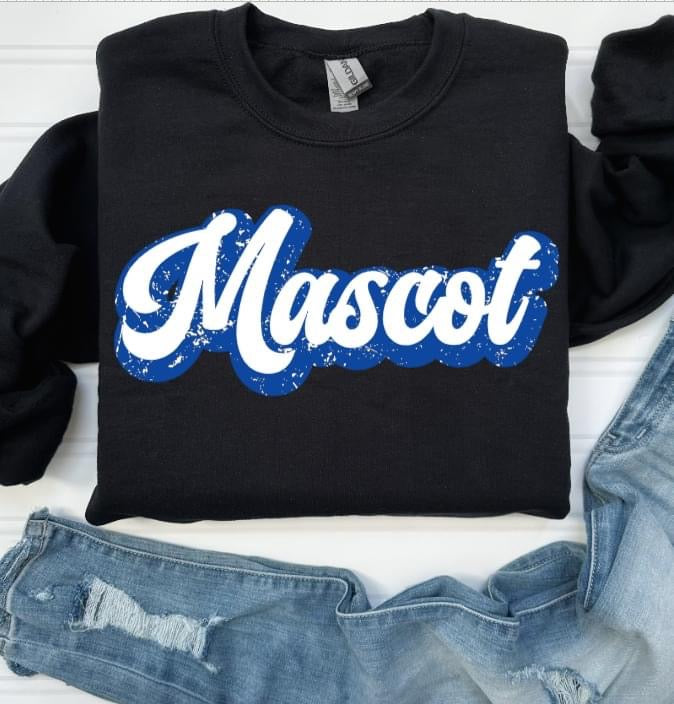 Distressed Retro Mascot tee/sweatshirt