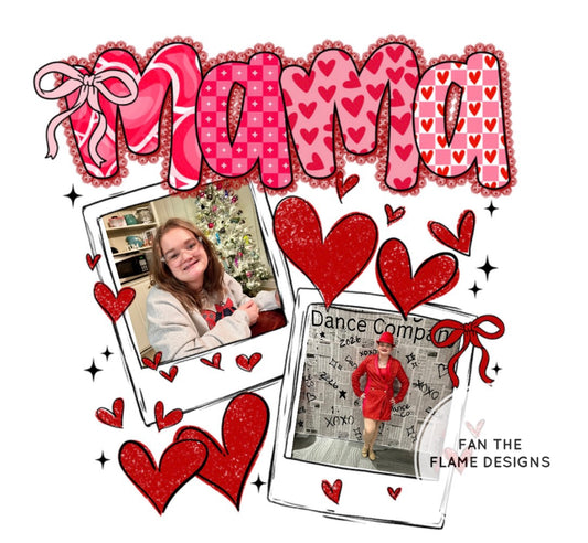 Personalized Preppy Valentine Mama/Nana/Gigi/Mimi Short/Long/Sweatshirt