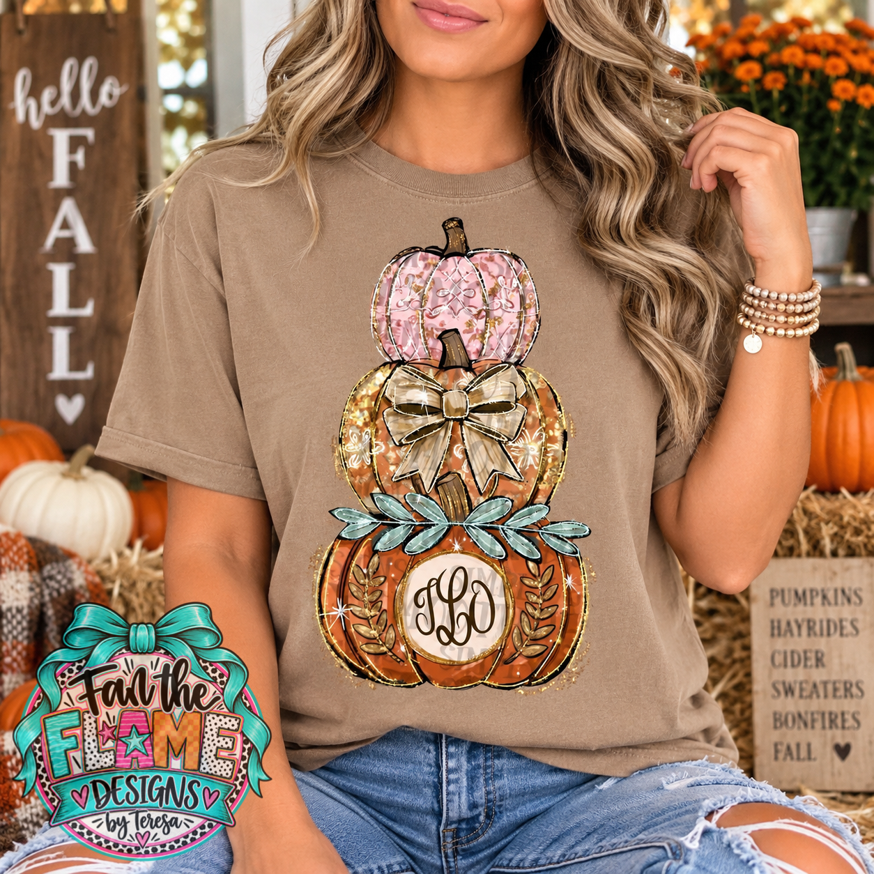 Stacked Pumpkin Monogram