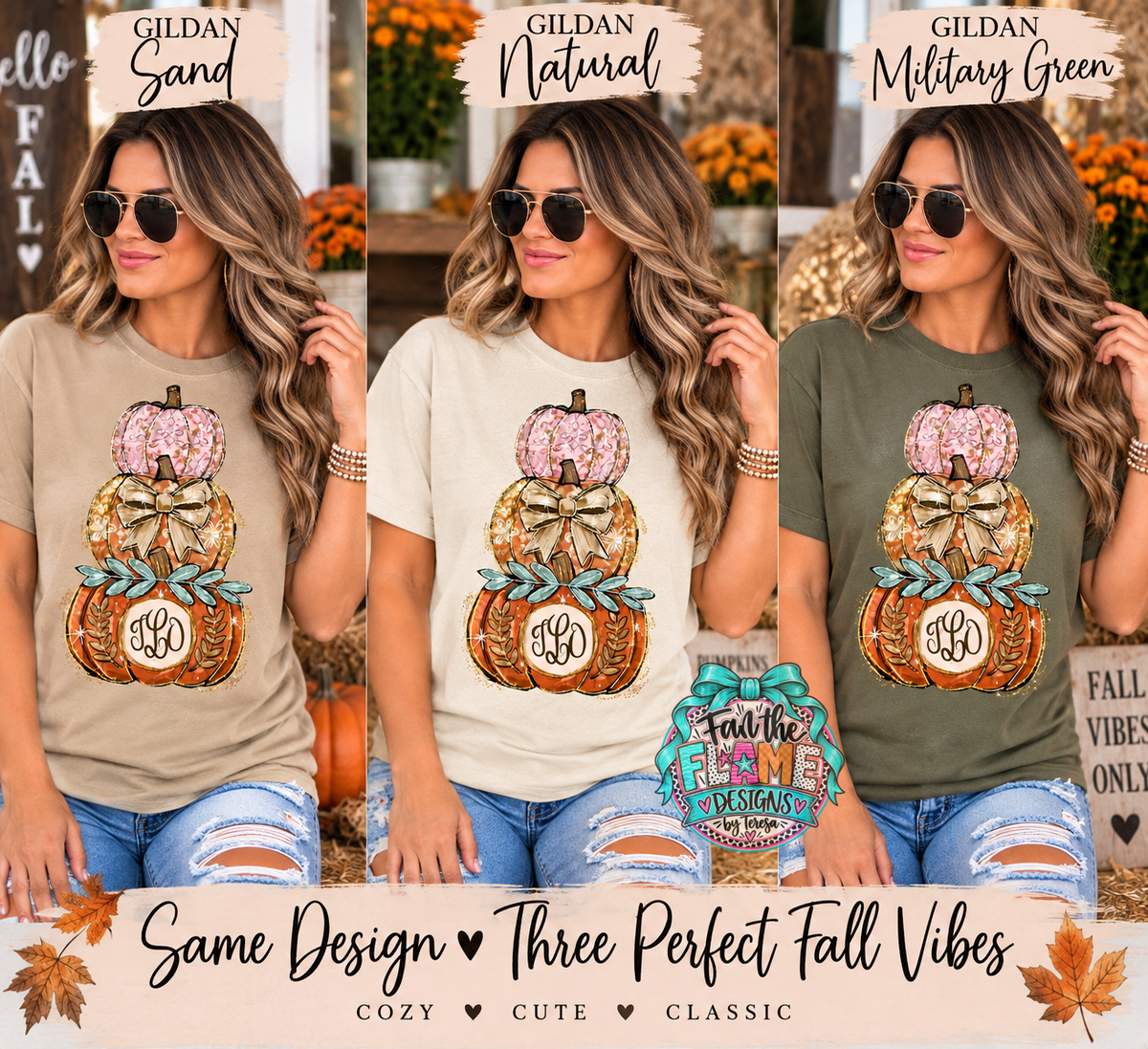 Stacked Pumpkin Monogram