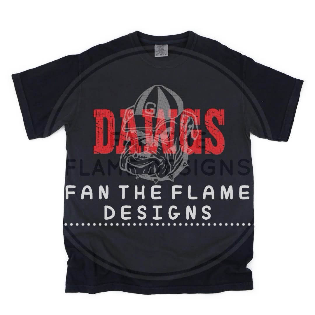 Red Dawg with overlay Tee/Sweatshirt