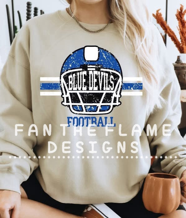 Football Helmet Mascot Grunge Tee/Sweatshirt