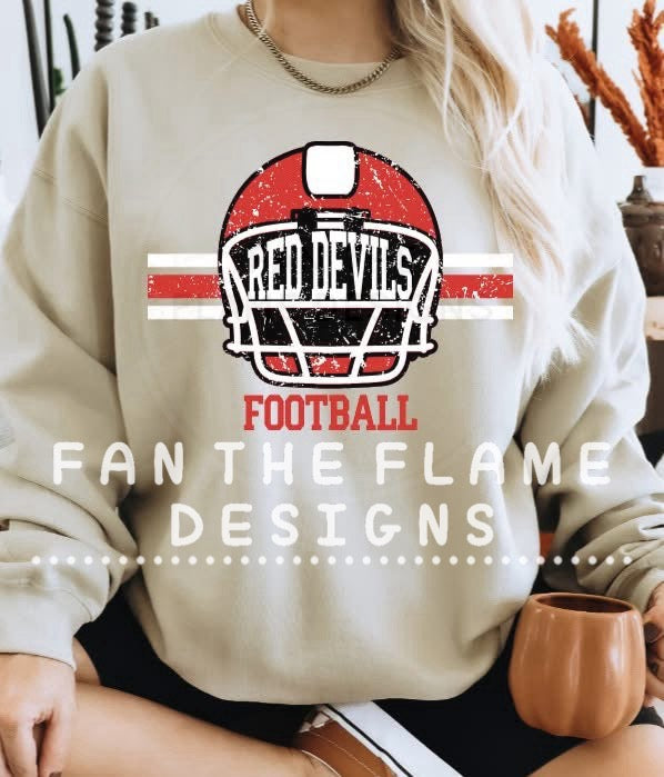 Football Helmet Mascot Grunge Tee/Sweatshirt