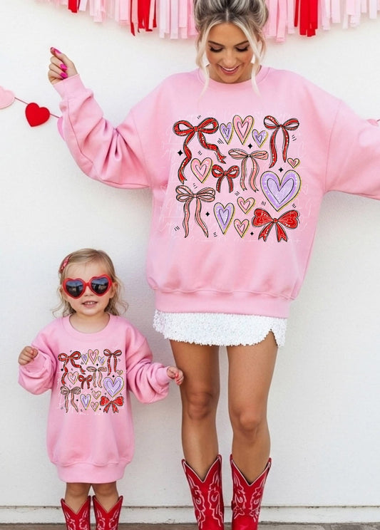 Valentine’s Heart Bow Collage Short/Long/Sweatshirt