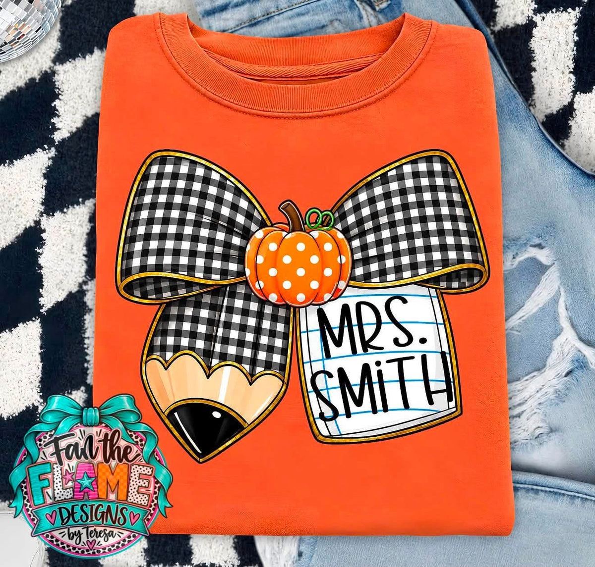 Halloween Teacher Bow