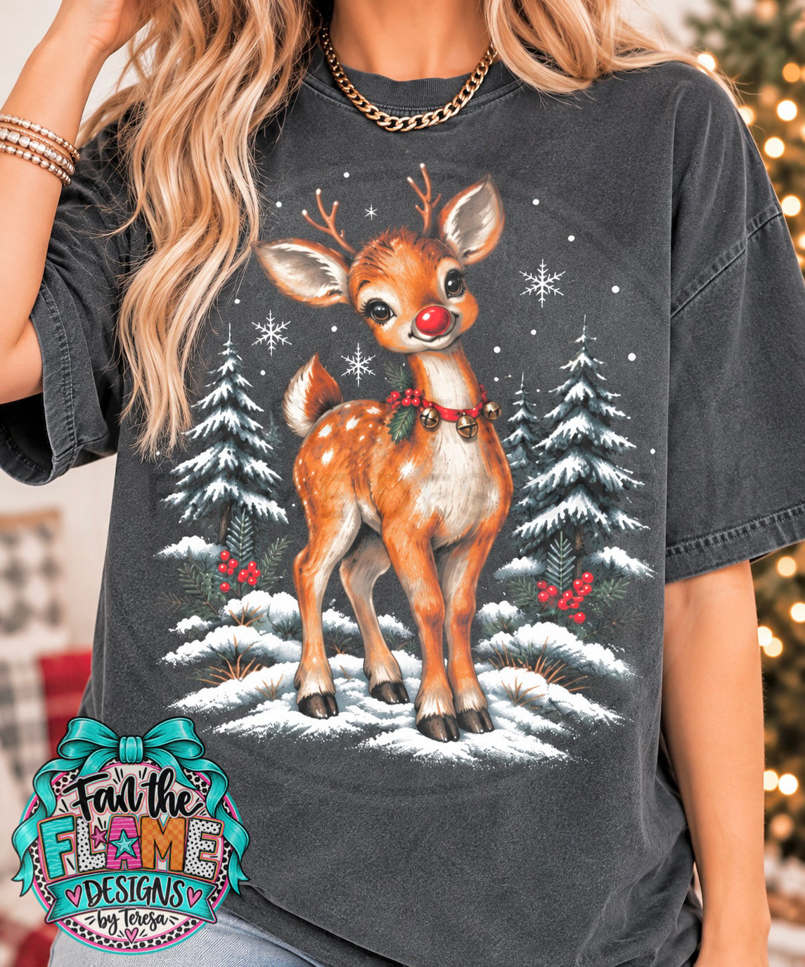 Reindeer in the Snow