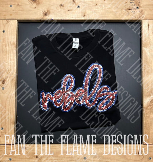 Sequin Rebels tee/sweatshirt in Infant/Toddler/Youth/Adult Sizes