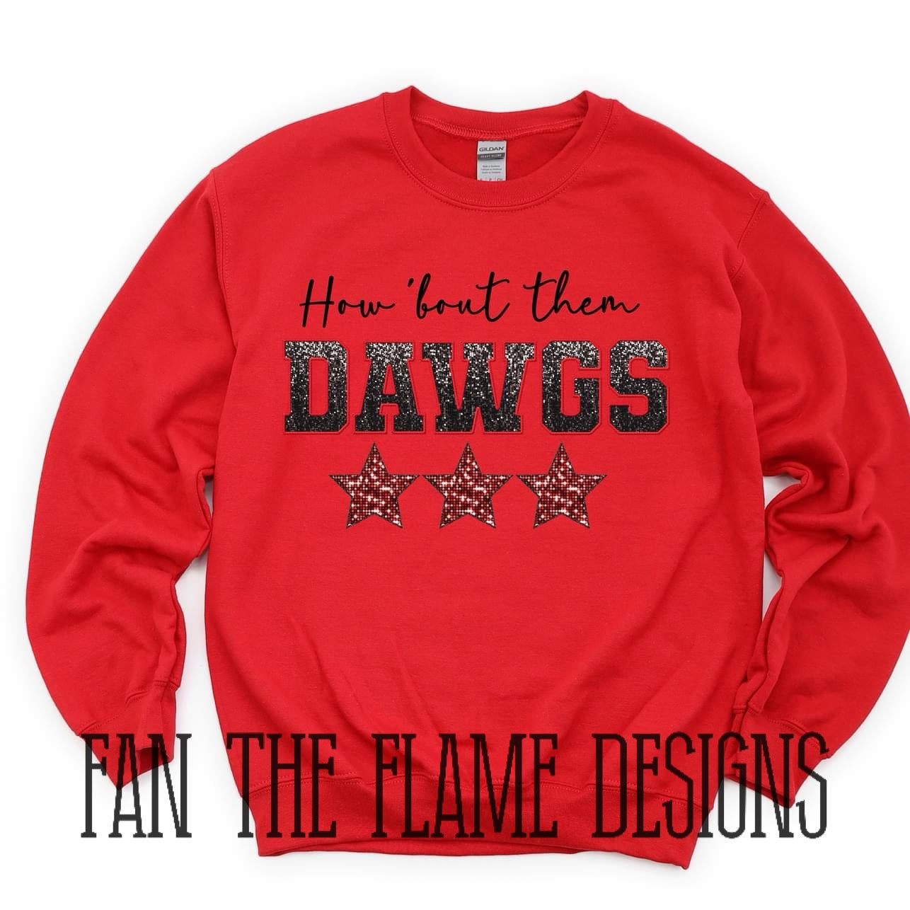 How Bout Them Dawgs Faux Sequin tee/sweatshirt in Infant/Toddler/Youth/Adult Sizes