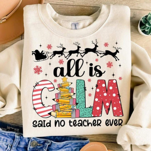 All is calm said no teacher ever Tee/Sweatshirt