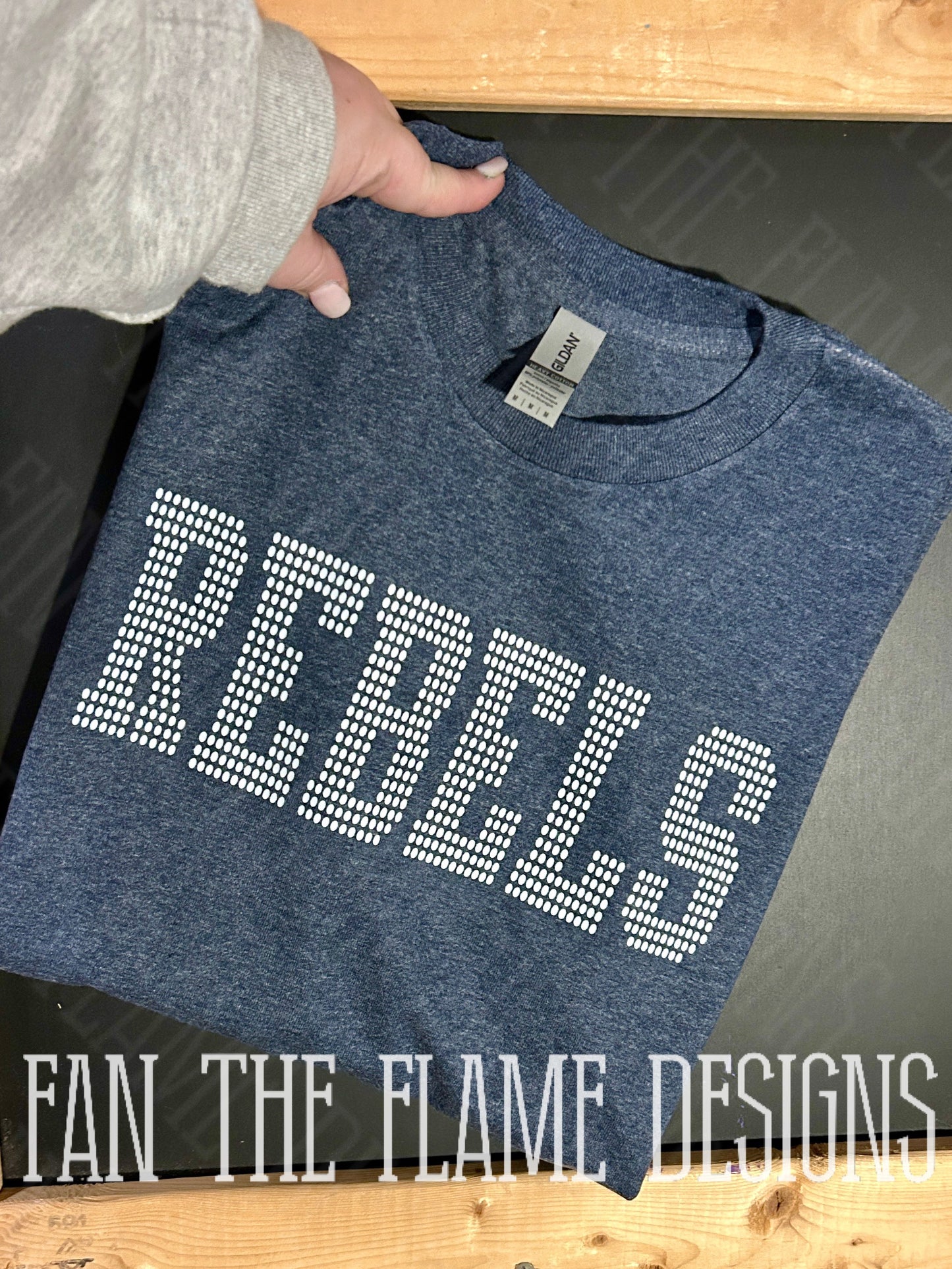 Faux Rebels Rhinestones tee/sweatshirt