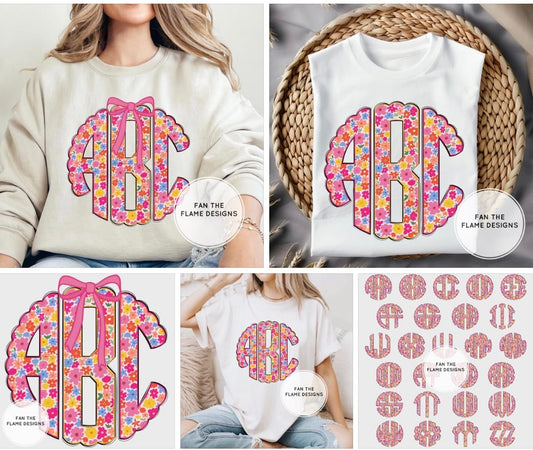 Whimsical Flower Monogram