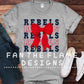 Stacked Rebels with bow Tee/Sweatshirt