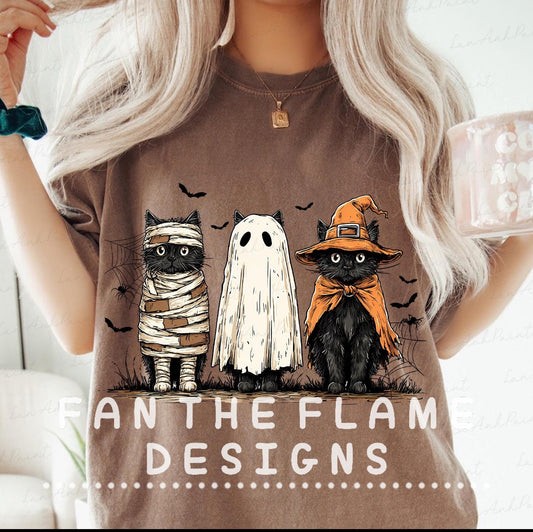 Halloween Cat Trio Tee/Sweatshirt