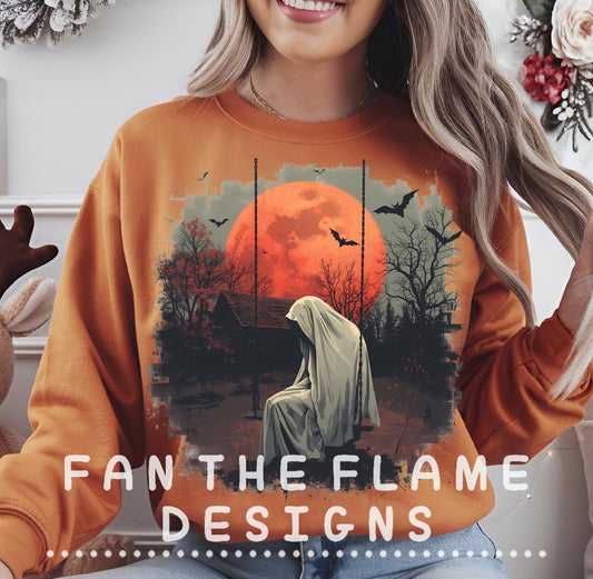 Haunted Ghost Swing Tee/Sweatshirt