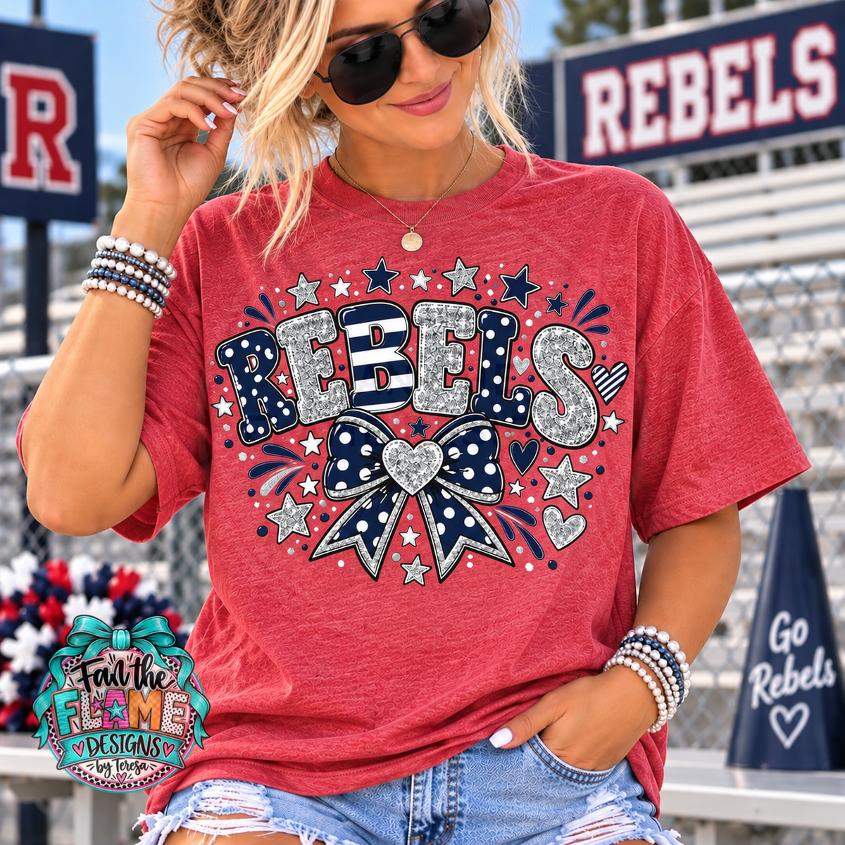Sparkly Rebels with bow