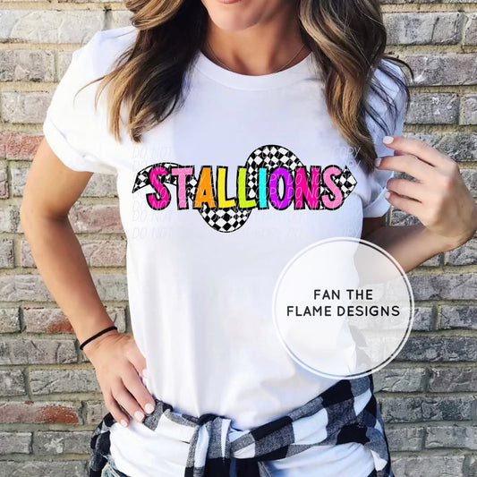 Single Checkered Colorful Mascot Short/Long/Sweatshirt