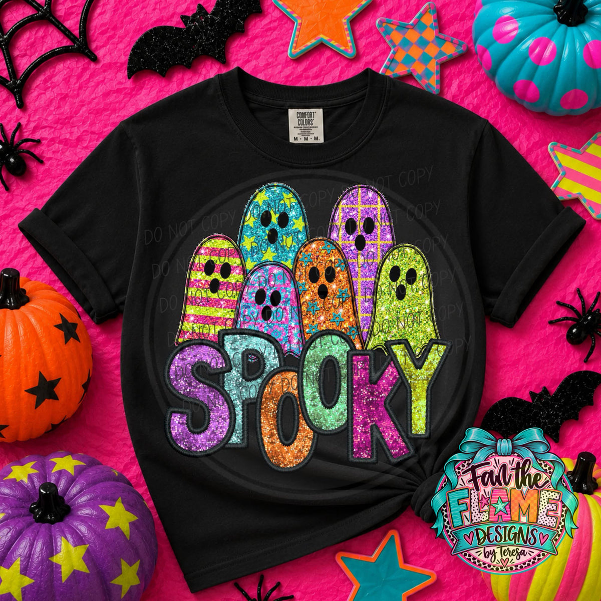 Sparkly Spooky with ghosts