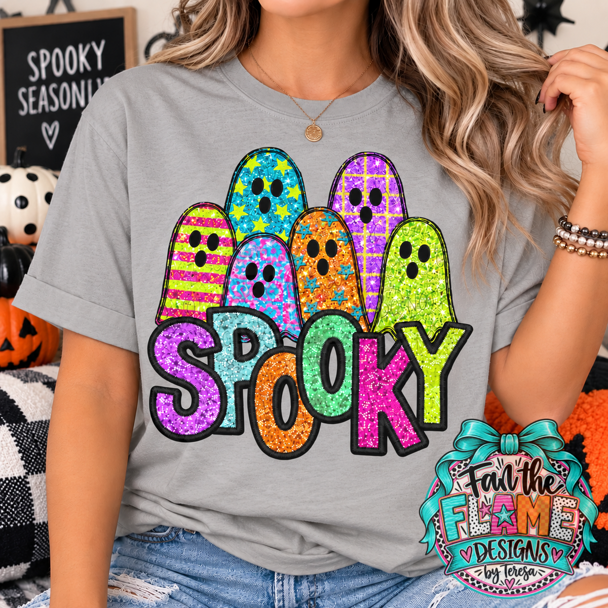 Sparkly Spooky with ghosts