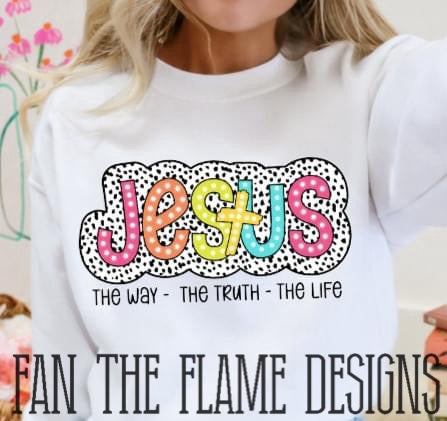 Jesus Colorful Dotted tee/sweatshirt