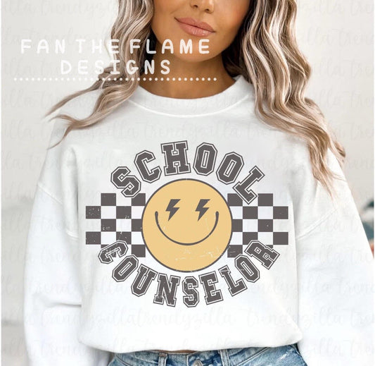 Checkered School Counselor Tee/Sweatshirt