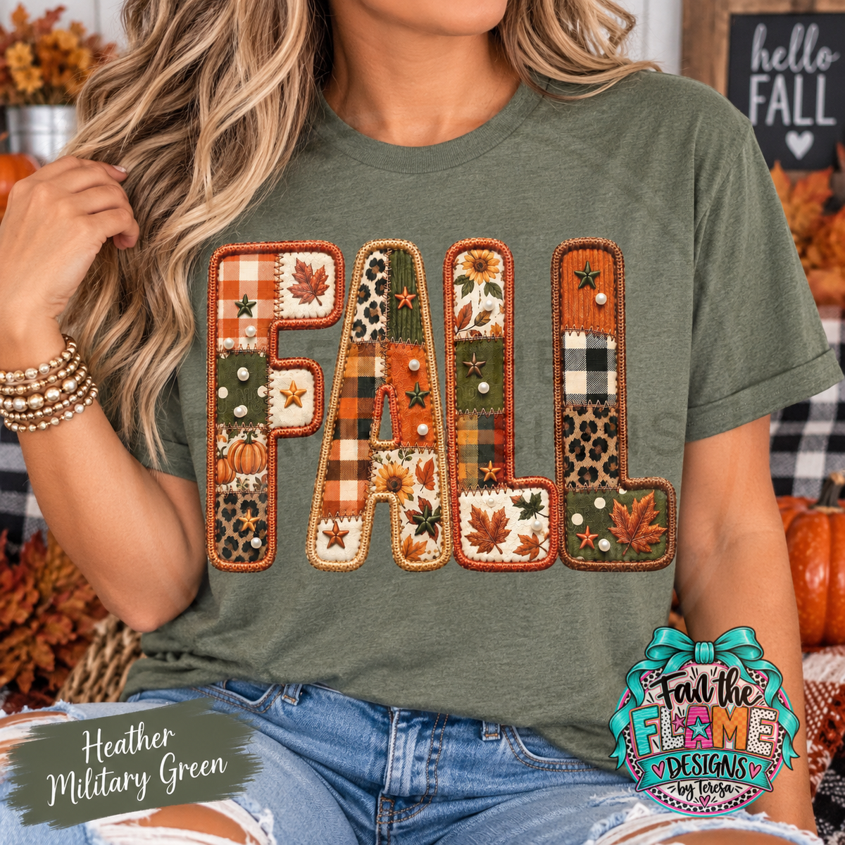 Faux Embroidered Fall
