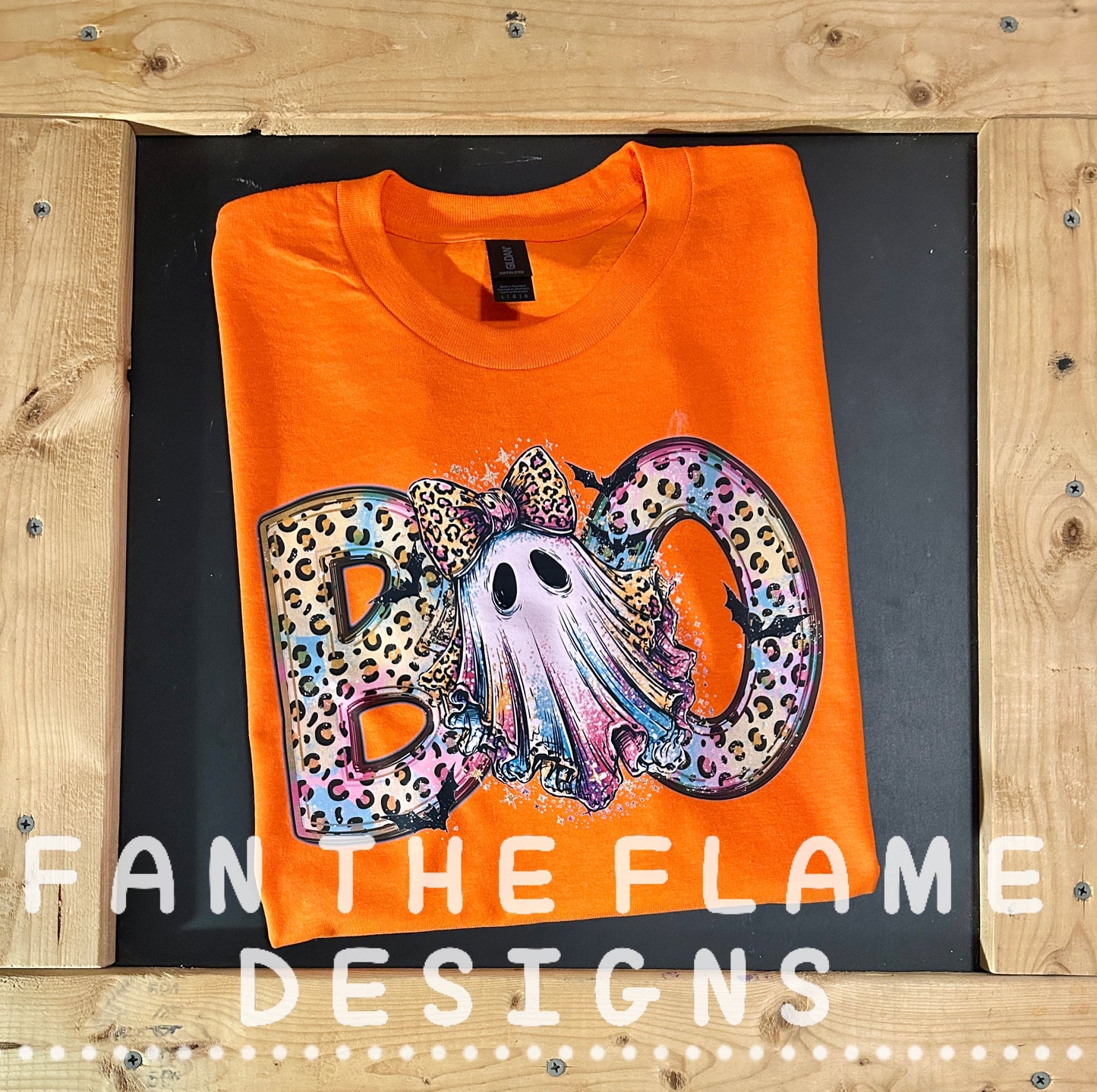 Boo Leopard/Rainbow Tee/Sweatshirt