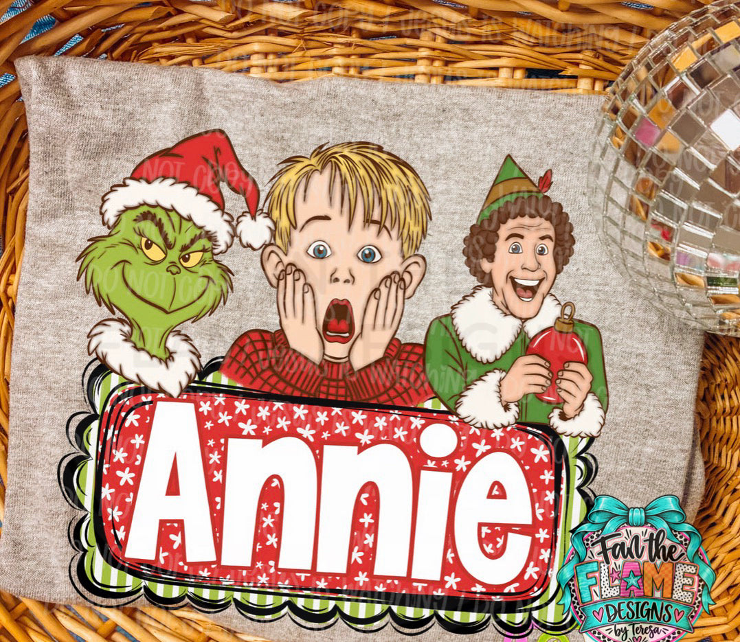Christmas Character Personalized Name Plate