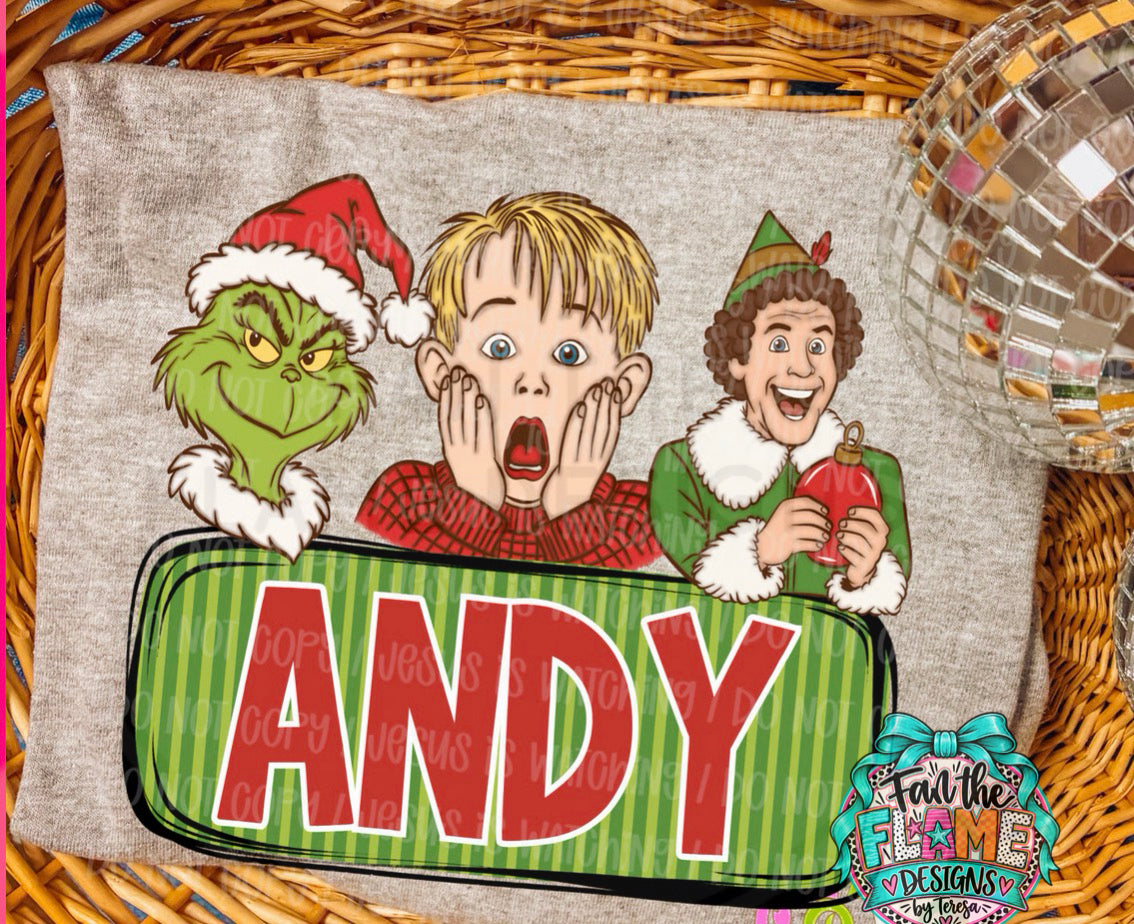 Christmas Character Personalized Name Plate