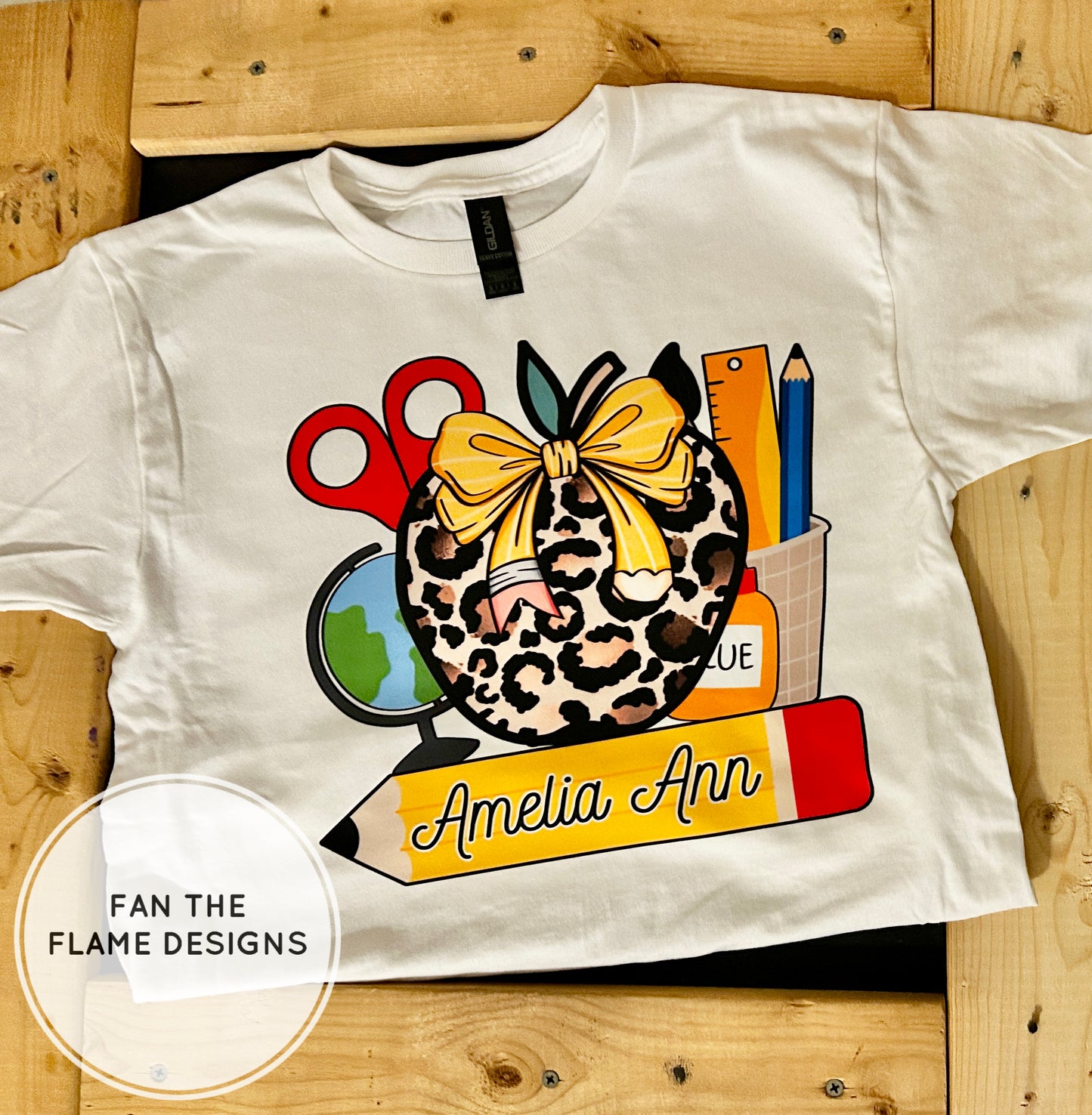 Custom Leopard Apple with pencil