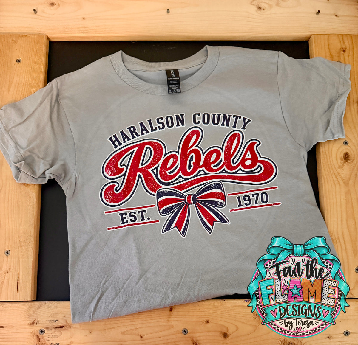 Haralson County Rebels with Striped Bow
