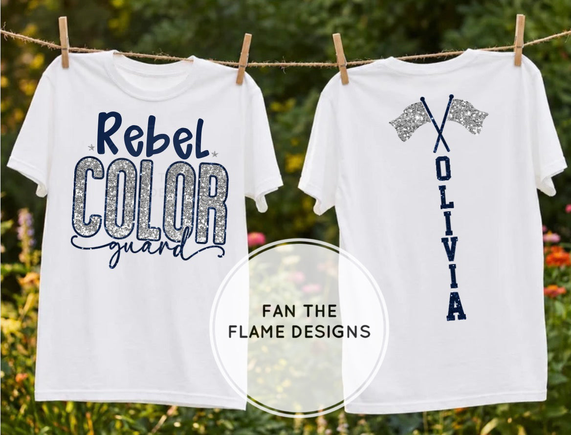 Custom Rebel Color Guard - Front & Back Design