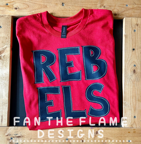 Rebels Navy Sweater Font Tee/Sweatshirt