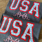 USA with bow tee