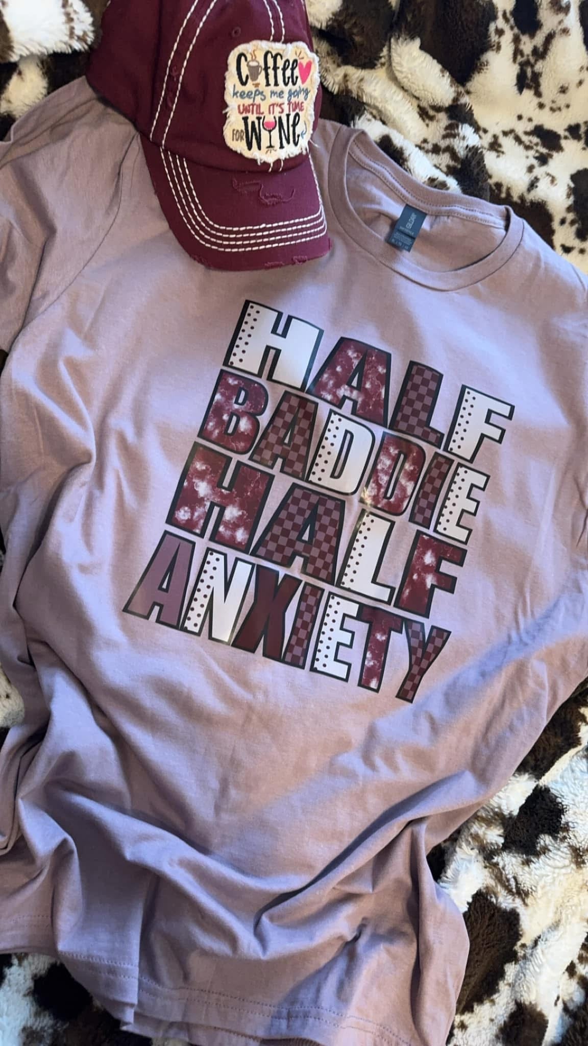 Half baddie half anxiety tee/sweatshirt