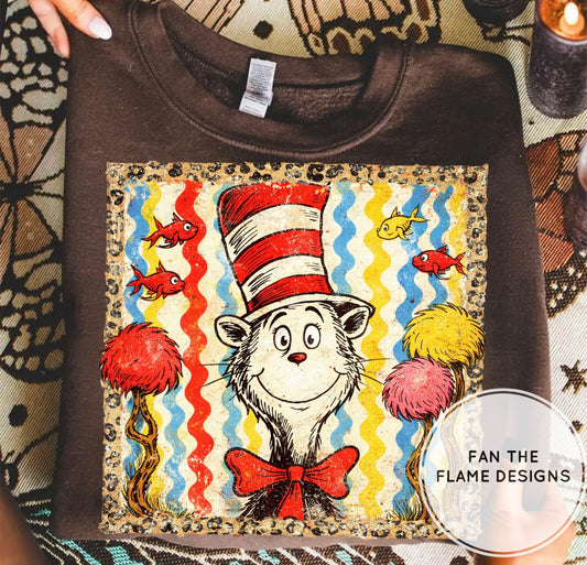 Leopard Cat in the Hat Short/Long/Sweatshirt
