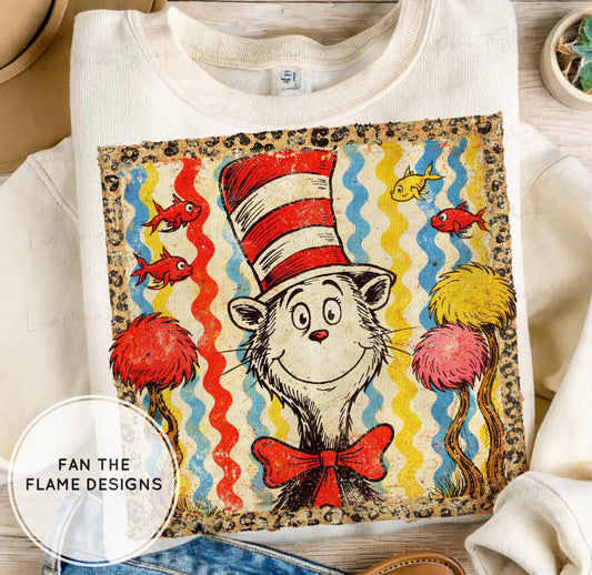 Leopard Cat in the Hat Short/Long/Sweatshirt