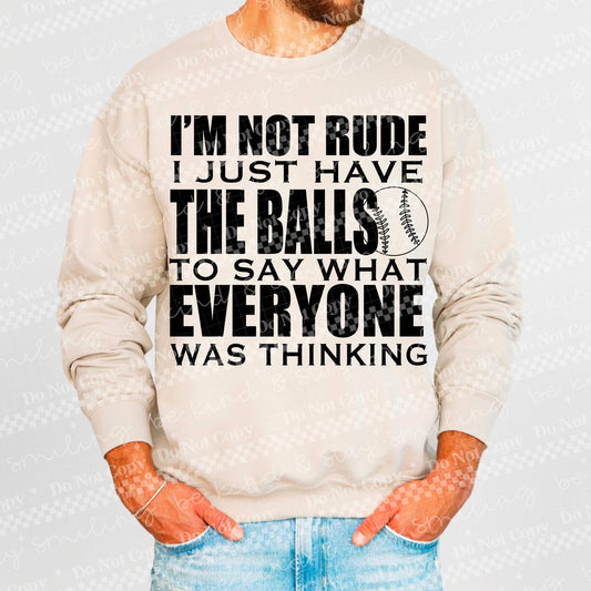 I’m not Rude tee/sweatshirt