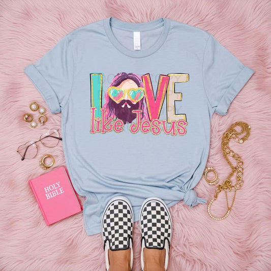 Love like Jesus Heart Sunglasses tee/sweatshirt