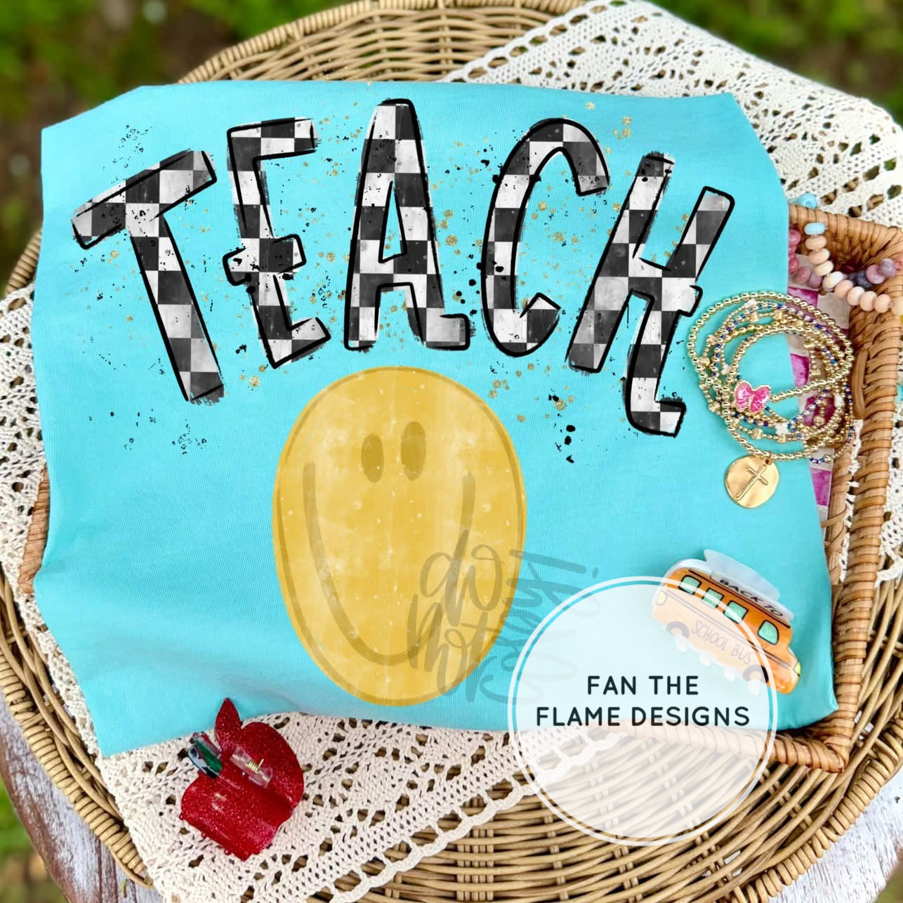 Checkered Teach with smiley