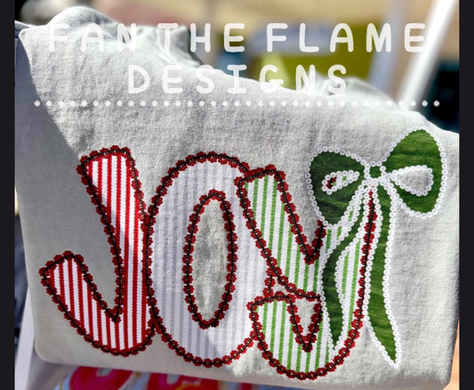 Joy Seersucker with bow Tee/Sweatshirt