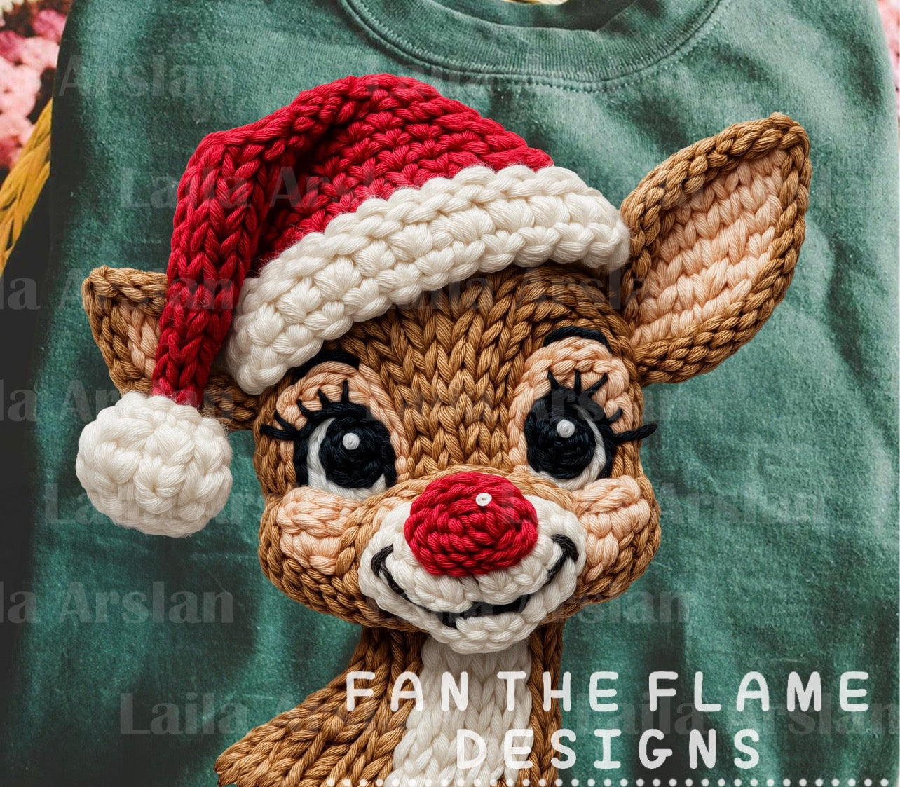 Christmas Reindeer Crochet Tee/Sweatshirt