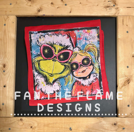 Preppy Green Guy and Cindy Lou with glasses Tee/Sweatshirt