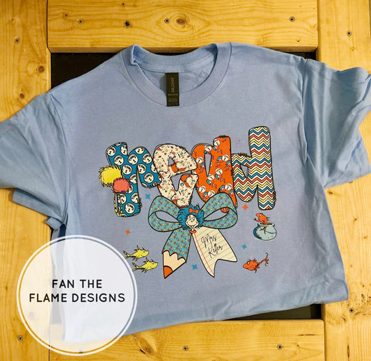 Personalized Read Bow Short/Long/Sweatshirt