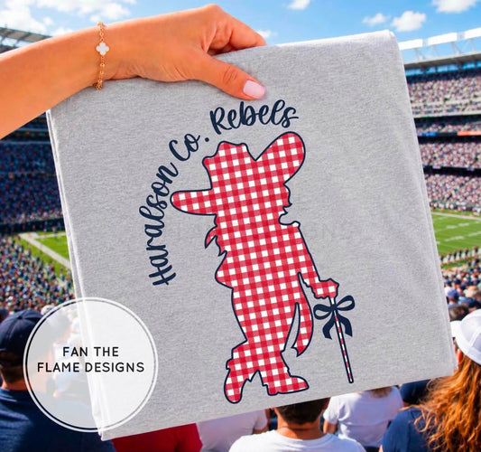 Haralson County Rebels Plaid Man
