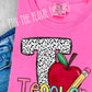 Teacher dalmatian T with apple and pencil tee/sweatshirt