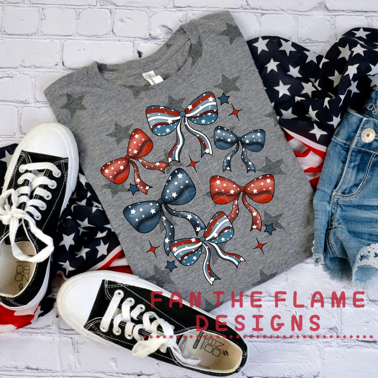 Patriotic bows tee