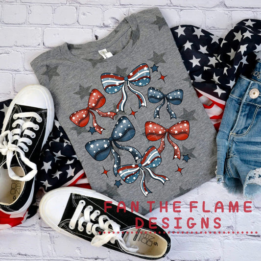 Patriotic bows tee